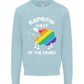 LGBT Rainbow Sheep Funny Gay Pride Day Mens Sweatshirt Jumper Light Blue