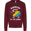 LGBT Rainbow Sheep Funny Gay Pride Day Mens Sweatshirt Jumper Maroon