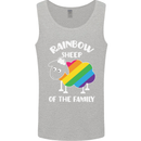 LGBT Rainbow Sheep Funny Gay Pride Day Mens Vest Tank Top Sports Grey