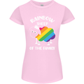LGBT Rainbow Sheep Funny Gay Pride Day Womens Petite Cut T-Shirt Light Pink