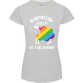 LGBT Rainbow Sheep Funny Gay Pride Day Womens Petite Cut T-Shirt Sports Grey