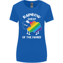 LGBT Rainbow Sheep Funny Gay Pride Day Womens Wider Cut T-Shirt Royal Blue