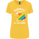 LGBT Rainbow Sheep Funny Gay Pride Day Womens Wider Cut T-Shirt Yellow
