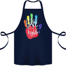 LGBT Same Love Same Rights Gay Pride Day Cotton Apron 100% Organic Navy Blue