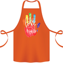 LGBT Same Love Same Rights Gay Pride Day Cotton Apron 100% Organic Orange