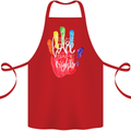 LGBT Same Love Same Rights Gay Pride Day Cotton Apron 100% Organic Red