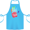 LGBT Same Love Same Rights Gay Pride Day Cotton Apron 100% Organic Turquoise