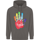 LGBT Same Love Same Rights Gay Pride Day Mens 80% Cotton Hoodie Charcoal