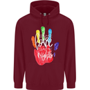 LGBT Same Love Same Rights Gay Pride Day Mens 80% Cotton Hoodie Maroon