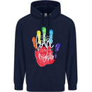 LGBT Same Love Same Rights Gay Pride Day Mens 80% Cotton Hoodie Navy Blue