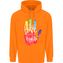LGBT Same Love Same Rights Gay Pride Day Mens 80% Cotton Hoodie Orange