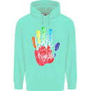 LGBT Same Love Same Rights Gay Pride Day Mens 80% Cotton Hoodie Peppermint