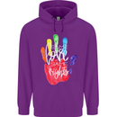 LGBT Same Love Same Rights Gay Pride Day Mens 80% Cotton Hoodie Purple