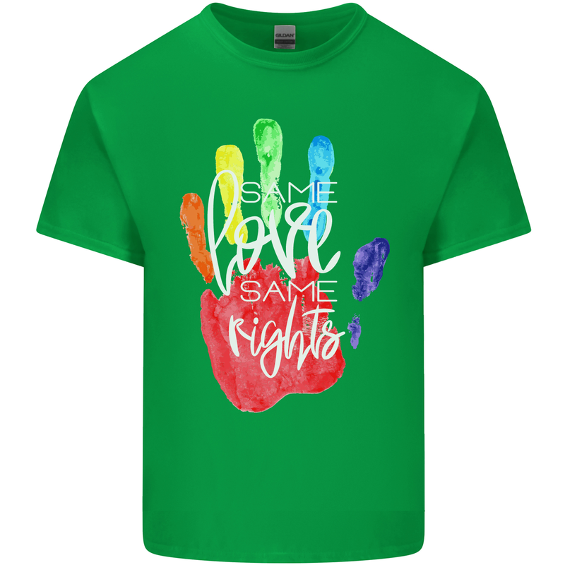 LGBT Same Love Same Rights Gay Pride Day Mens Cotton T-Shirt Tee Top Irish Green