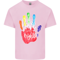 LGBT Same Love Same Rights Gay Pride Day Mens Cotton T-Shirt Tee Top Light Pink