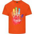LGBT Same Love Same Rights Gay Pride Day Mens Cotton T-Shirt Tee Top Orange