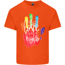 LGBT Same Love Same Rights Gay Pride Day Mens Cotton T-Shirt Tee Top Orange