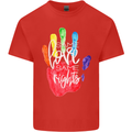 LGBT Same Love Same Rights Gay Pride Day Mens Cotton T-Shirt Tee Top Red