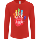 LGBT Same Love Same Rights Gay Pride Day Mens Long Sleeve T-Shirt Red