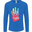 LGBT Same Love Same Rights Gay Pride Day Mens Long Sleeve T-Shirt Royal Blue
