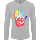 LGBT Same Love Same Rights Gay Pride Day Mens Long Sleeve T-Shirt Sports Grey