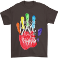 LGBT Same Love Same Rights Gay Pride Day Mens T-Shirt Cotton Gildan Dark Chocolate