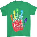 LGBT Same Love Same Rights Gay Pride Day Mens T-Shirt Cotton Gildan Irish Green