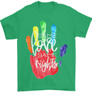 LGBT Same Love Same Rights Gay Pride Day Mens T-Shirt Cotton Gildan Irish Green