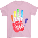 LGBT Same Love Same Rights Gay Pride Day Mens T-Shirt Cotton Gildan Light Pink