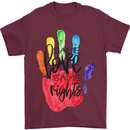 LGBT Same Love Same Rights Gay Pride Day Mens T-Shirt Cotton Gildan Maroon