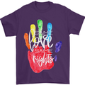 LGBT Same Love Same Rights Gay Pride Day Mens T-Shirt Cotton Gildan Purple