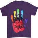 LGBT Same Love Same Rights Gay Pride Day Mens T-Shirt Cotton Gildan Purple