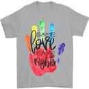 LGBT Same Love Same Rights Gay Pride Day Mens T-Shirt Cotton Gildan Sports Grey