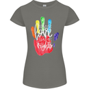 LGBT Same Love Same Rights Gay Pride Day Womens Petite Cut T-Shirt Charcoal