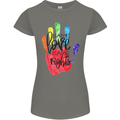 LGBT Same Love Same Rights Gay Pride Day Womens Petite Cut T-Shirt Charcoal