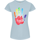 LGBT Same Love Same Rights Gay Pride Day Womens Petite Cut T-Shirt Light Blue