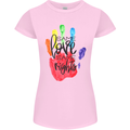 LGBT Same Love Same Rights Gay Pride Day Womens Petite Cut T-Shirt Light Pink