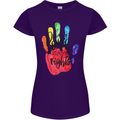 LGBT Same Love Same Rights Gay Pride Day Womens Petite Cut T-Shirt Purple