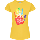 LGBT Same Love Same Rights Gay Pride Day Womens Petite Cut T-Shirt Yellow