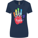 LGBT Same Love Same Rights Gay Pride Day Womens Wider Cut T-Shirt Navy Blue