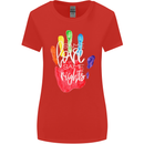 LGBT Same Love Same Rights Gay Pride Day Womens Wider Cut T-Shirt Red