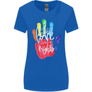 LGBT Same Love Same Rights Gay Pride Day Womens Wider Cut T-Shirt Royal Blue
