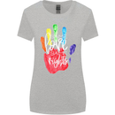 LGBT Same Love Same Rights Gay Pride Day Womens Wider Cut T-Shirt Sports Grey