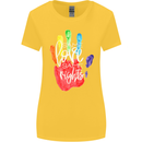 LGBT Same Love Same Rights Gay Pride Day Womens Wider Cut T-Shirt Yellow
