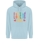 LGBT Sign Language Love Is Gay Pride Day Childrens Kids Hoodie Light Blue