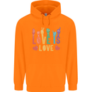 LGBT Sign Language Love Is Gay Pride Day Childrens Kids Hoodie Orange