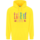 LGBT Sign Language Love Is Gay Pride Day Childrens Kids Hoodie Yellow