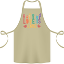 LGBT Sign Language Love Is Gay Pride Day Cotton Apron 100% Organic Khaki