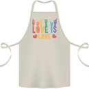 LGBT Sign Language Love Is Gay Pride Day Cotton Apron 100% Organic Natural
