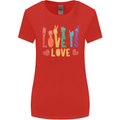 LGBT Sign Language Love Is Gay Pride Day Womens Wider Cut T-Shirt Red